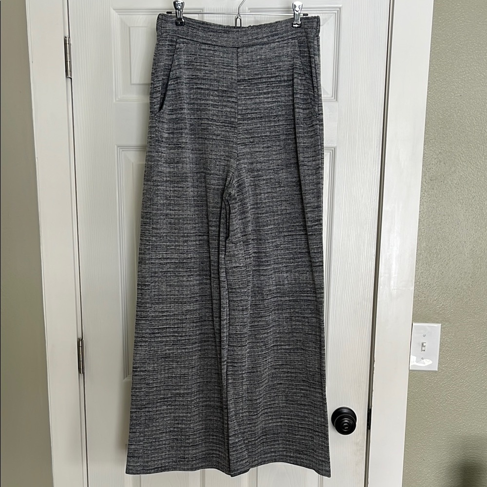 Gray Wide-Leg Women's Pants